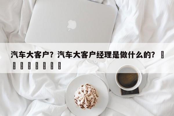 汽车大客户？汽车大客户经理是做什么的？								